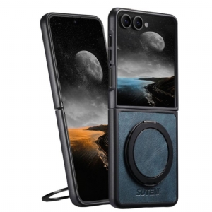 Hülle Samsung Galaxy Z Flip 7 Magsafe-kompatibel Suteni Ringhalter In Lederoptik