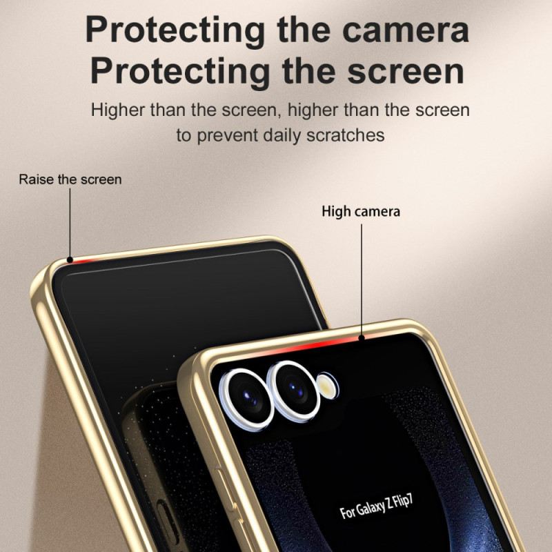 Hülle Samsung Galaxy Z Flip 7 Metallrahmen Mit Displayschutzfolie