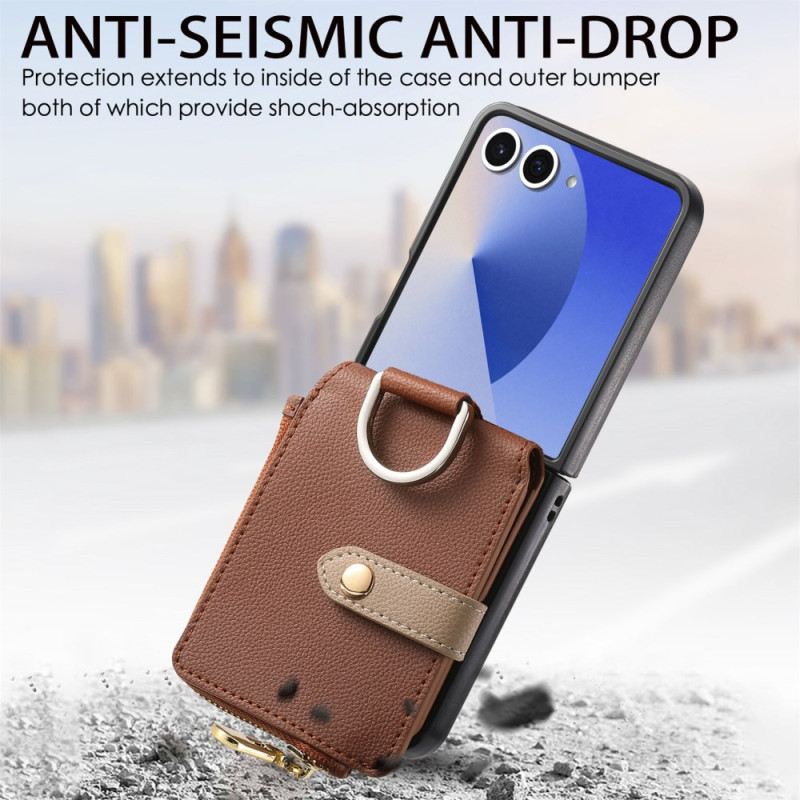 Hülle Samsung Galaxy Z Flip 7 Münzgeldbörse Und Ringhalter