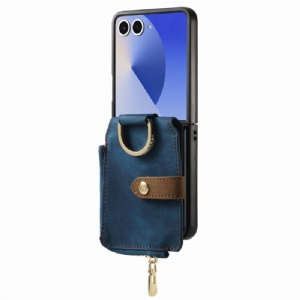 Hülle Samsung Galaxy Z Flip 7 Reißverschlusstasche Und Kartenhalter