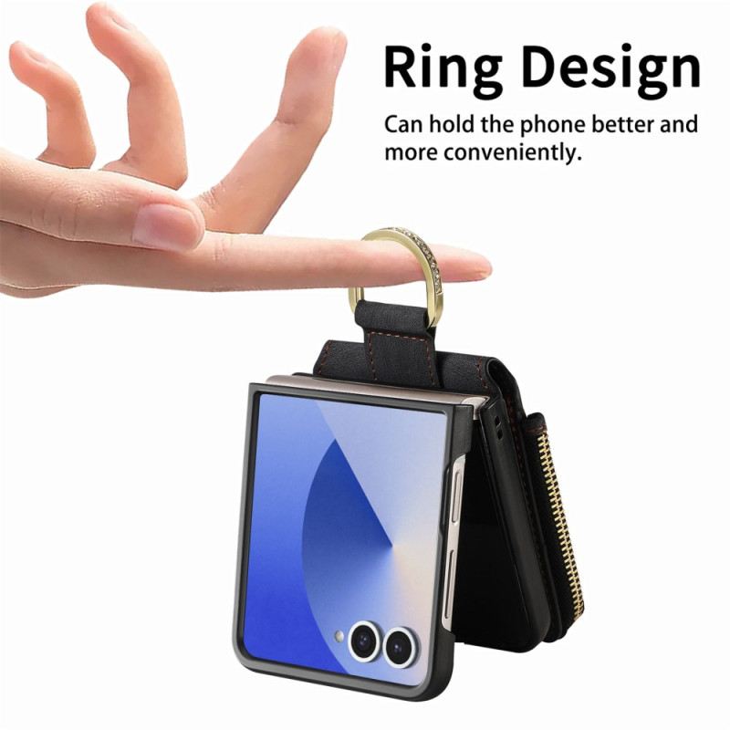 Hülle Samsung Galaxy Z Flip 7 Reißverschlusstasche Und Kartenhalter