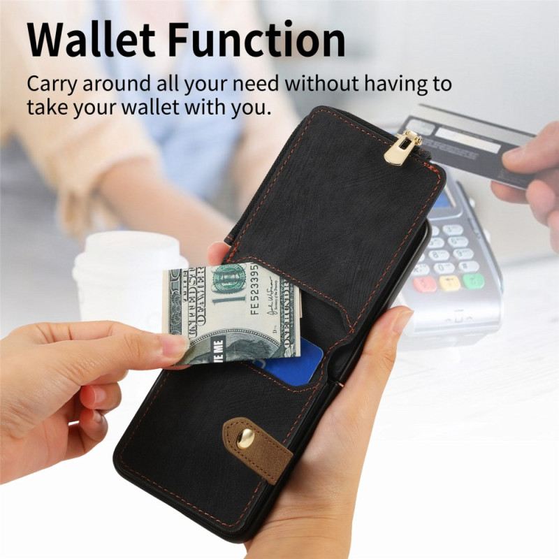 Hülle Samsung Galaxy Z Flip 7 Reißverschlusstasche Und Kartenhalter