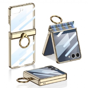 Hülle Samsung Galaxy Z Flip 7 Transparenter Gkk-ringhalter Mit Ständer Und Magnetschutz