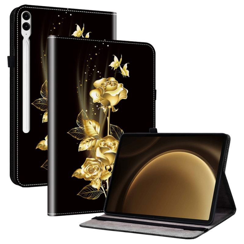 Case Für Samsung Galaxy Tab S10 Plus Goldene Rosen