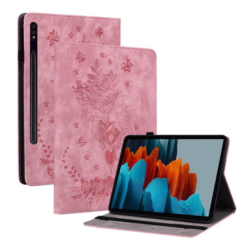 Case Samsung Galaxy Tab S10 Plus Schmetterlinge Und Rosen