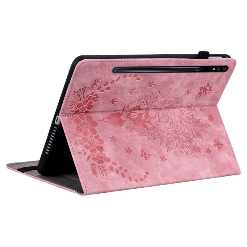 Case Samsung Galaxy Tab S10 Plus Schmetterlinge Und Rosen