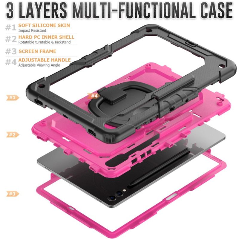 Hülle Samsung Galaxy Tab S10 Plus Extrem Widerstandsfähiger Schutz Mit Stifthalter Und Schultergurt