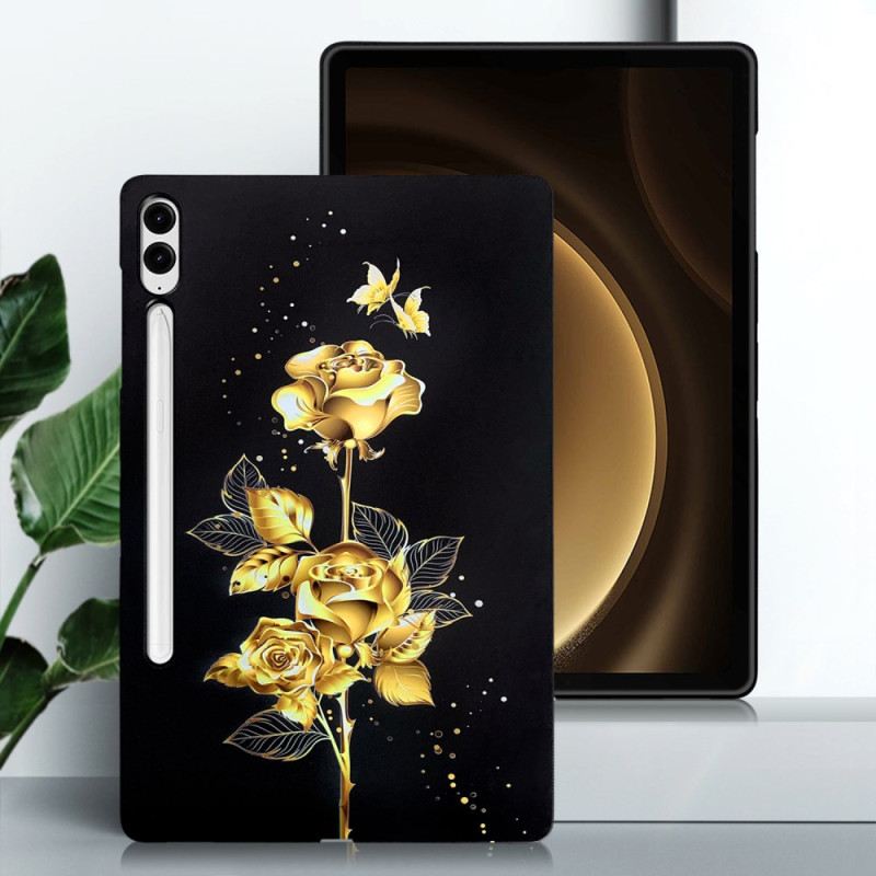 Hülle Samsung Galaxy Tab S10 Plus Goldene Rosen