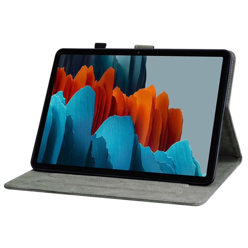 Lederhüllen Für Samsung Galaxy Tab S10 Plus Kleiner Tiger In Wildlederoptik