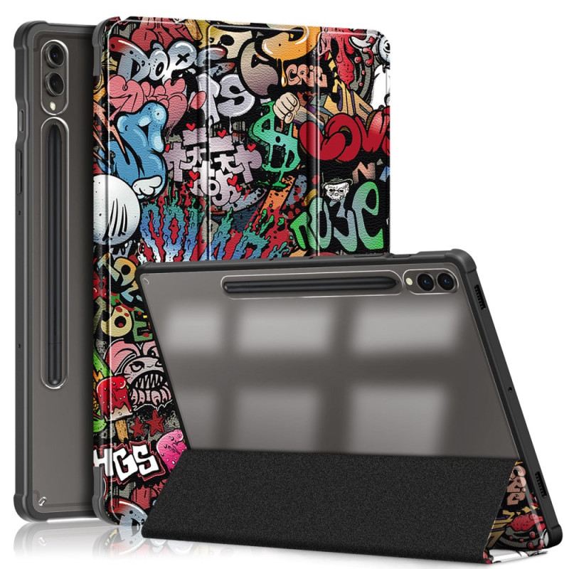Samsung Galaxy Tab S10 Plus Transparente Graffiti-rückseite