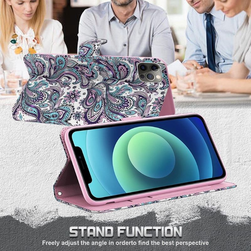 Lederhüllen Für Samsung Galaxy A03s Paisley-blume