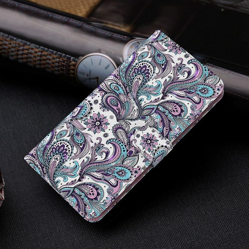 Lederhüllen Für Samsung Galaxy A03s Paisley-blume