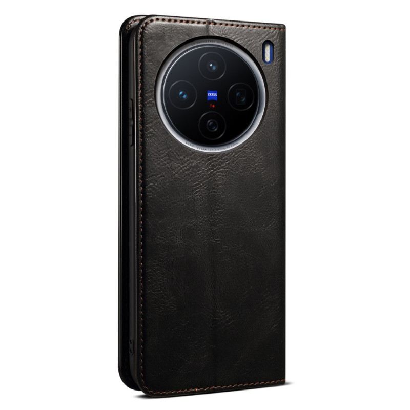 Flip Case Vivo X200 Gewachstes Kunstleder