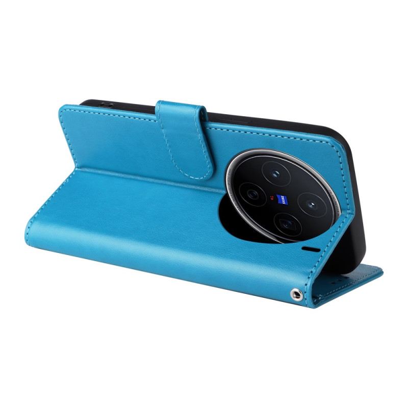 Lederhüllen Vivo X200 Handyhülle Blumen-schmetterlingsmuster