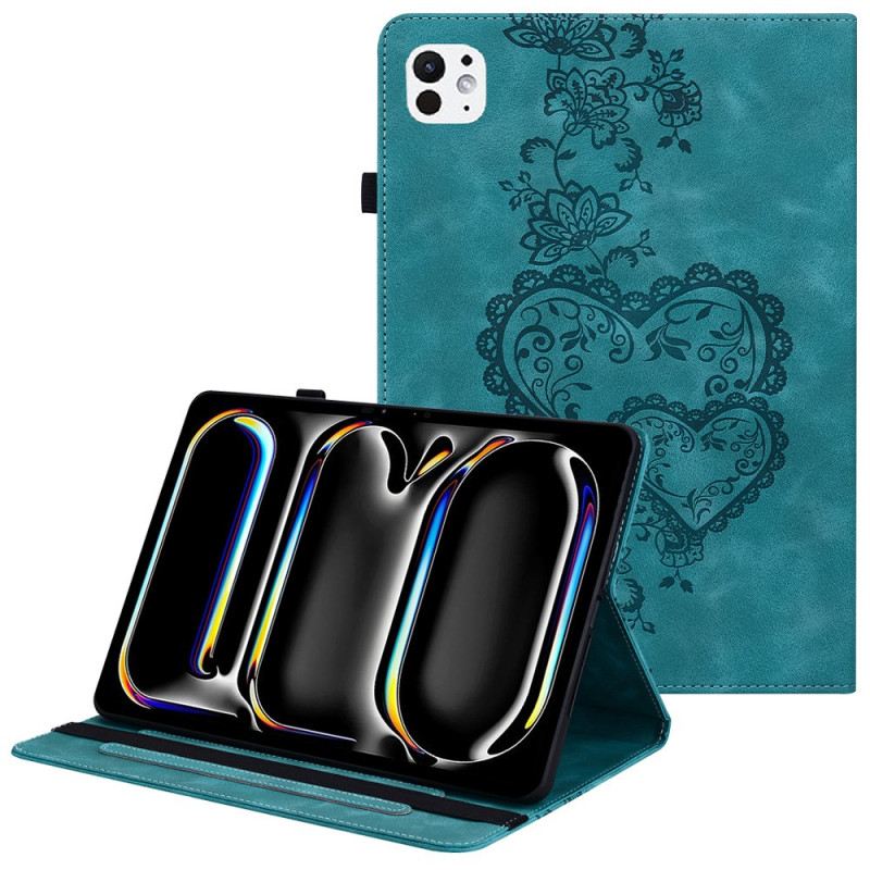 Case Für iPad Pro 13 (2025) Herzförmiger Wildleder-effekt