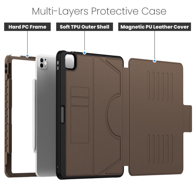 Case iPad Pro 13 (2025) Handyhülle U-förmiger Ständer Und Kartenhalter