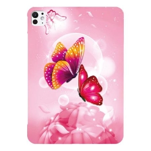 Hülle Für iPad Pro 13 (2025) Schmetterlinge Und Rosen