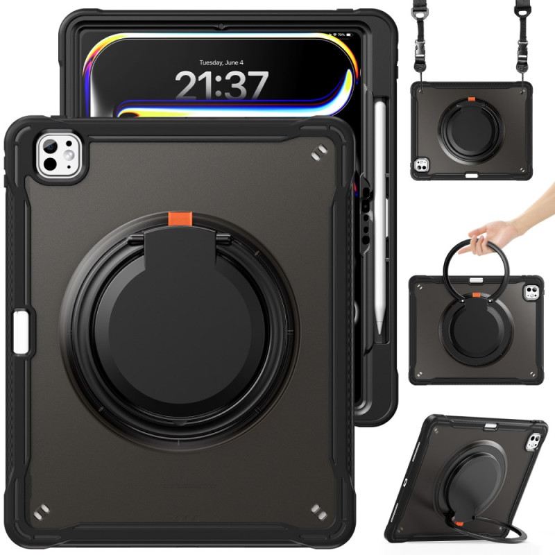 Hülle iPad Pro 13 (2025) Handyhülle Drehbarer Ständer Und Schultergurt