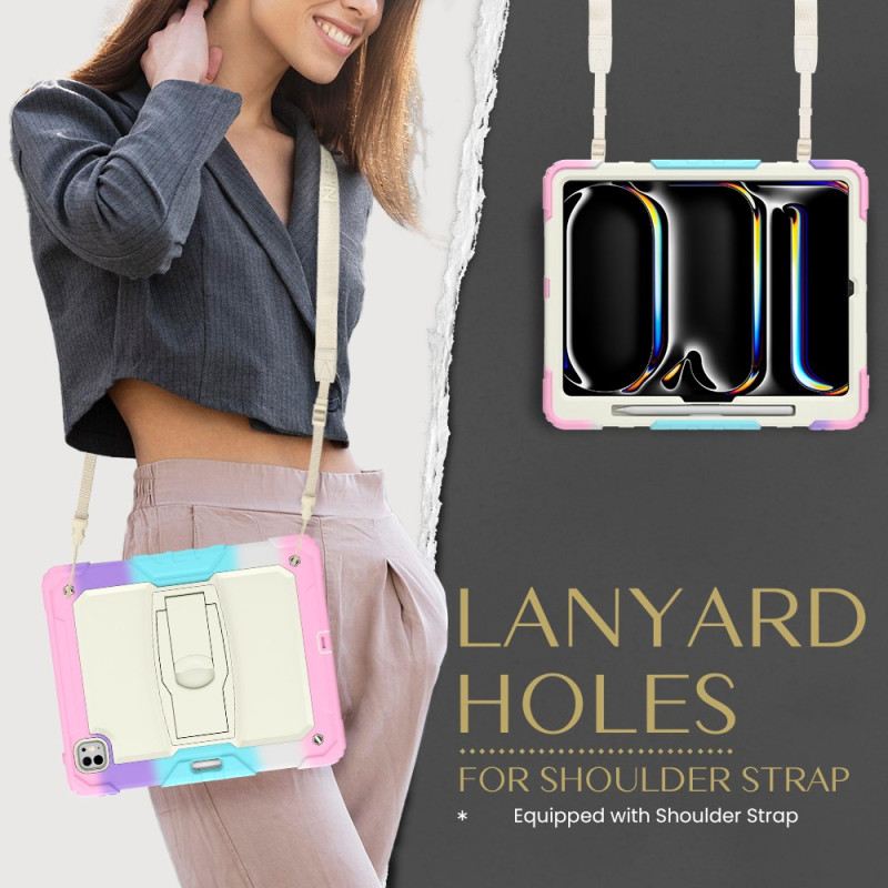 Hülle iPad Pro 13 (2025) Handyhülle Robust Mit Stifthalter Und Schultergurt