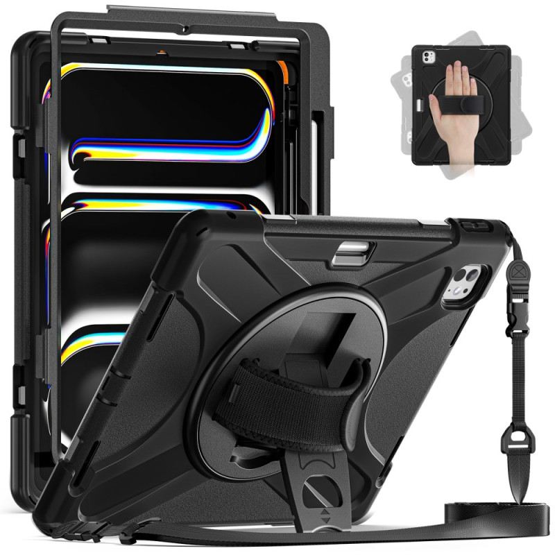 Hülle iPad Pro 13 (2025) Handyhülle Stifthalter Und Schultergurt