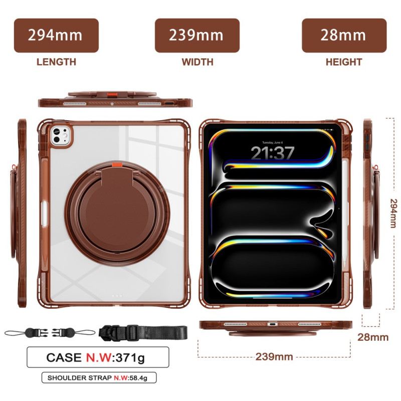 Hülle iPad Pro 13 (2025) Verstellbarer Ständer Und Schultergurt