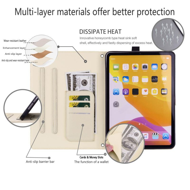 Lederhüllen Für iPad Pro 13 (2025) Katzenkopf