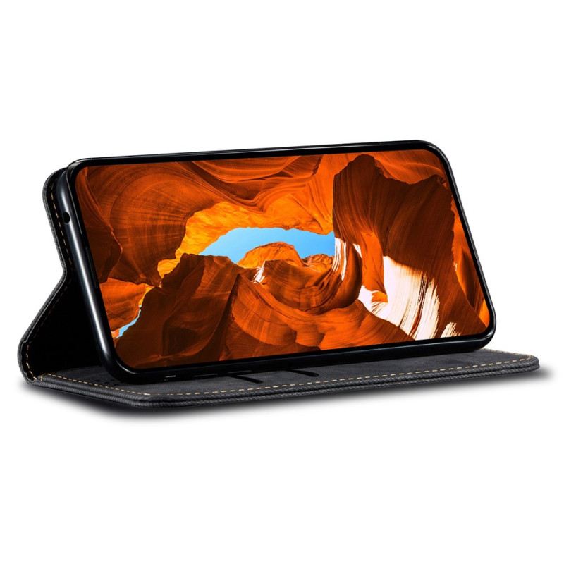 Flip Case Für Oppo Reno 14 Pro 5g Denim-stoff