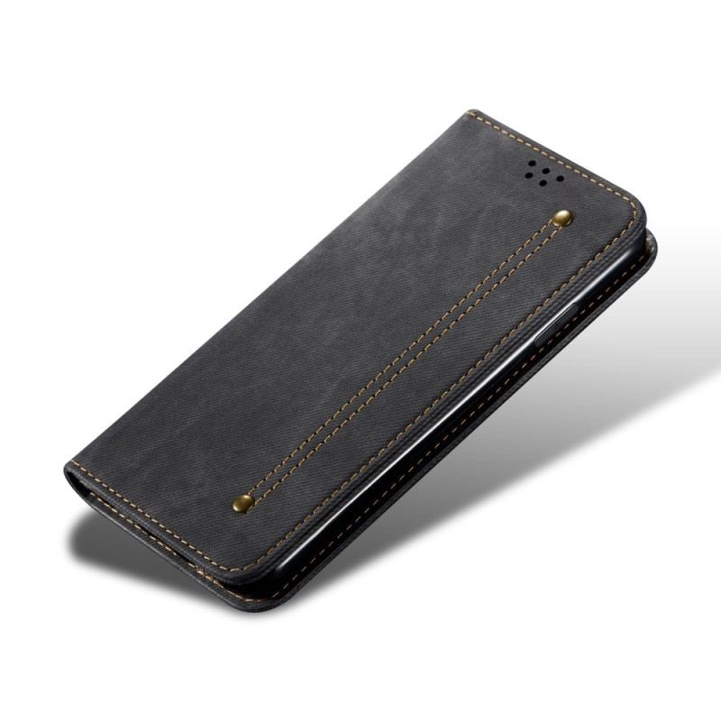 Flip Case Für Oppo Reno 14 Pro 5g Denim-stoff