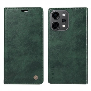 Flip Case Oppo Reno 14 Pro 5g Yikatu Gewachstes Kunstleder
