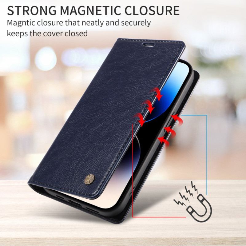 Flip Case Oppo Reno 14 Pro 5g Yikatu Gewachstes Kunstleder