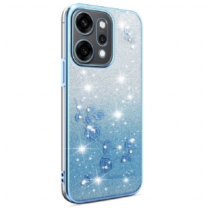 Hülle Oppo Reno 14 Pro 5g Blumen Und Strasssteine