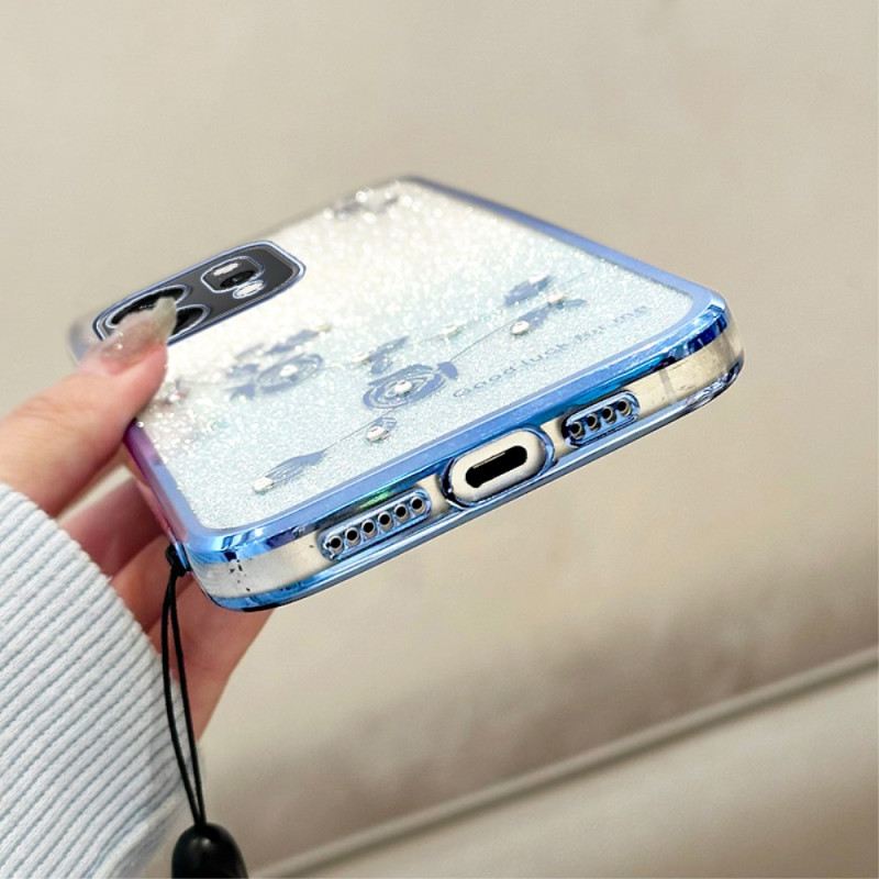 Hülle Oppo Reno 14 Pro 5g Strasssteine Blumen