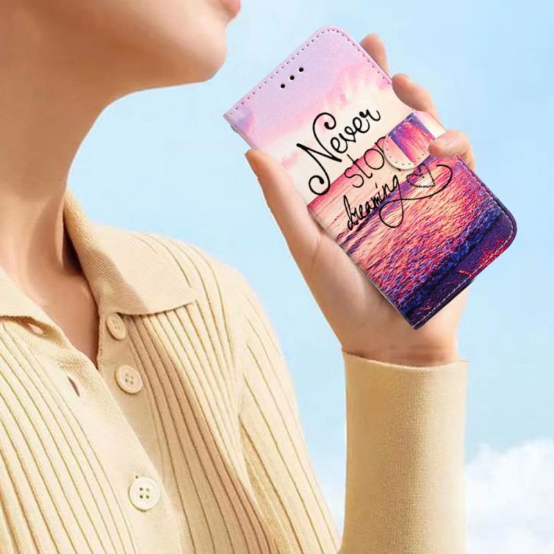 Lederhüllen Für Oppo Reno 14 Pro 5g Hör Niemals Auf Zu Träumen