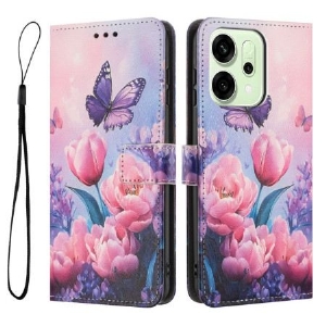 Lederhüllen Oppo Reno 14 Pro 5g Handyhülle Blumenmuster