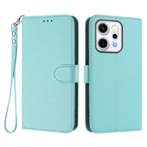 Lederhüllen Oppo Reno 14 Pro 5g Handyhülle Geldbörse Mit Trageriemen