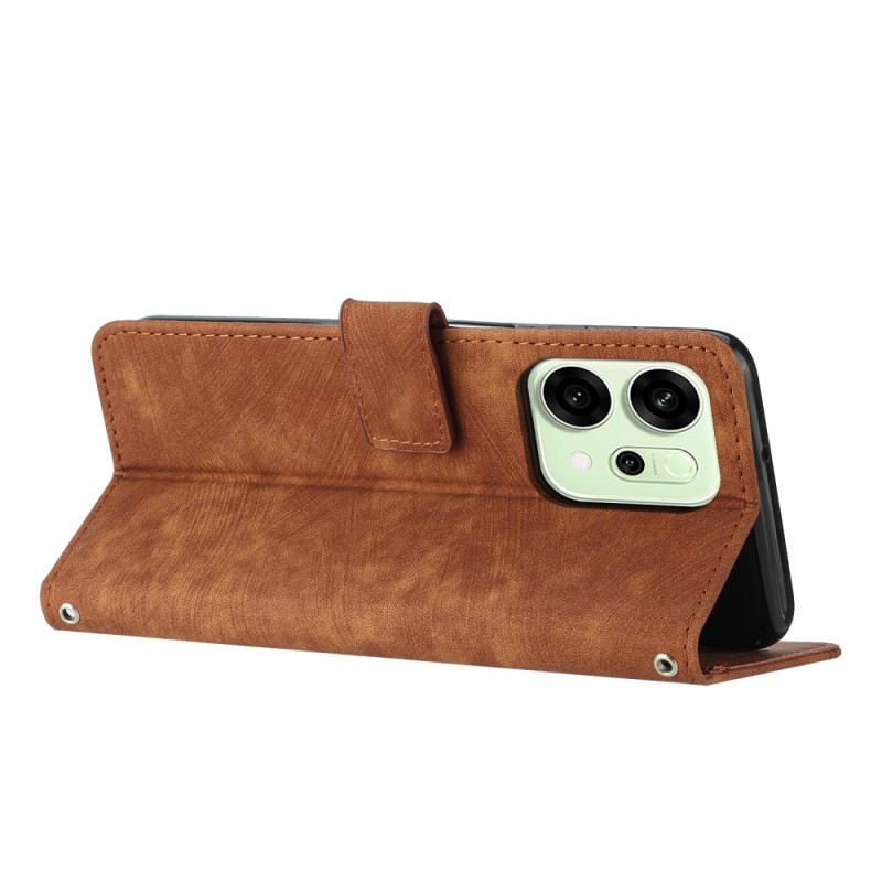 Lederhüllen Oppo Reno 14 Pro 5g Handyhülle Linienmuster