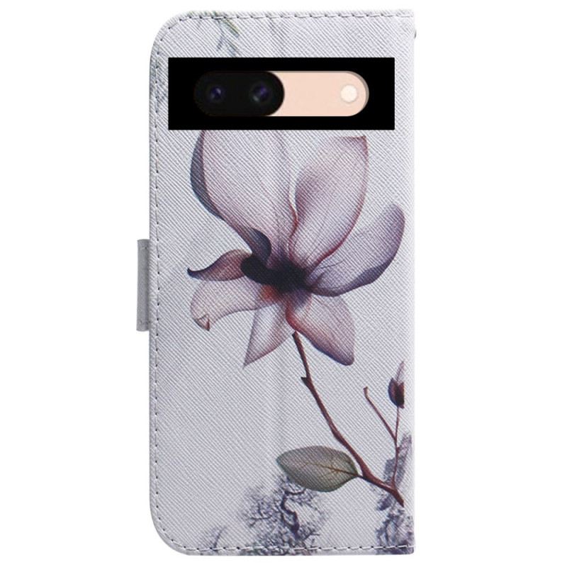 Lederhüllen Für Google Pixel 8a Rosa Blume