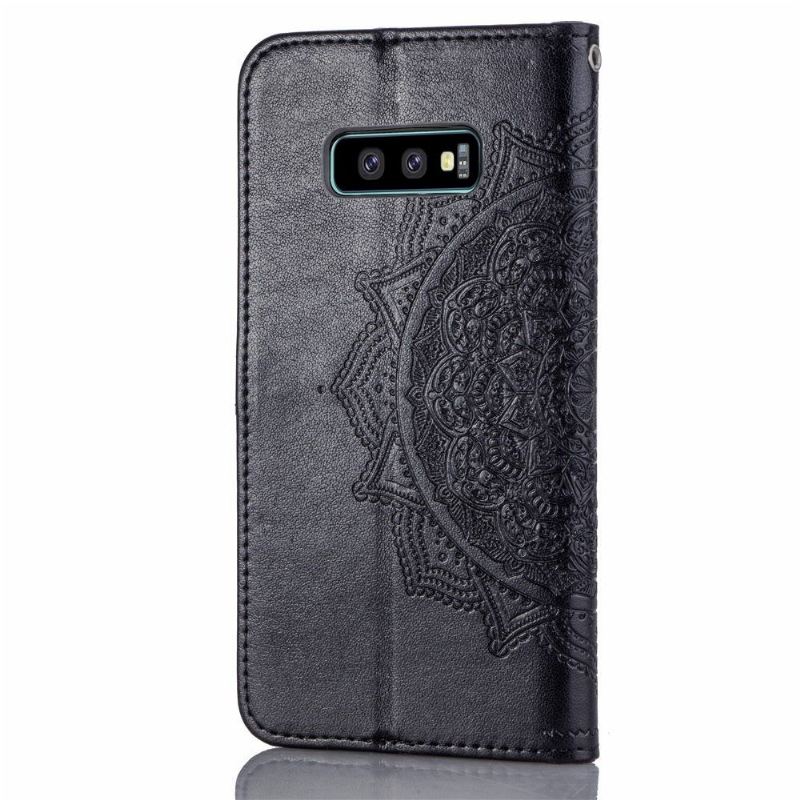 Flip Case Für Samsung Galaxy S10e Mandala Aus Geprägtem Kunstleder