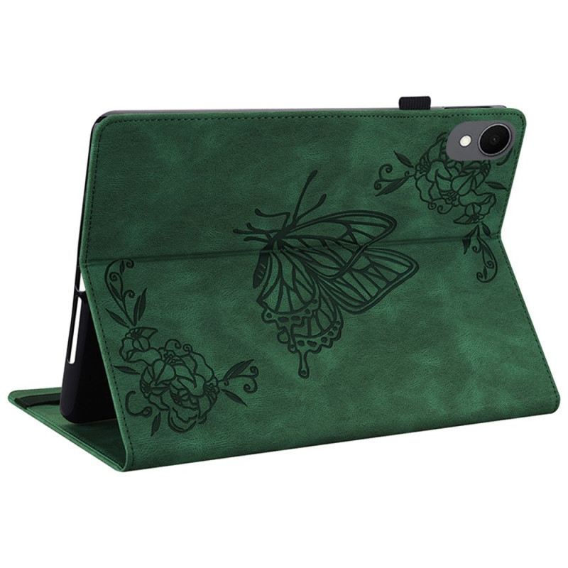 Case Samsung Galaxy Tab S11 Schmetterling In Wildlederoptik