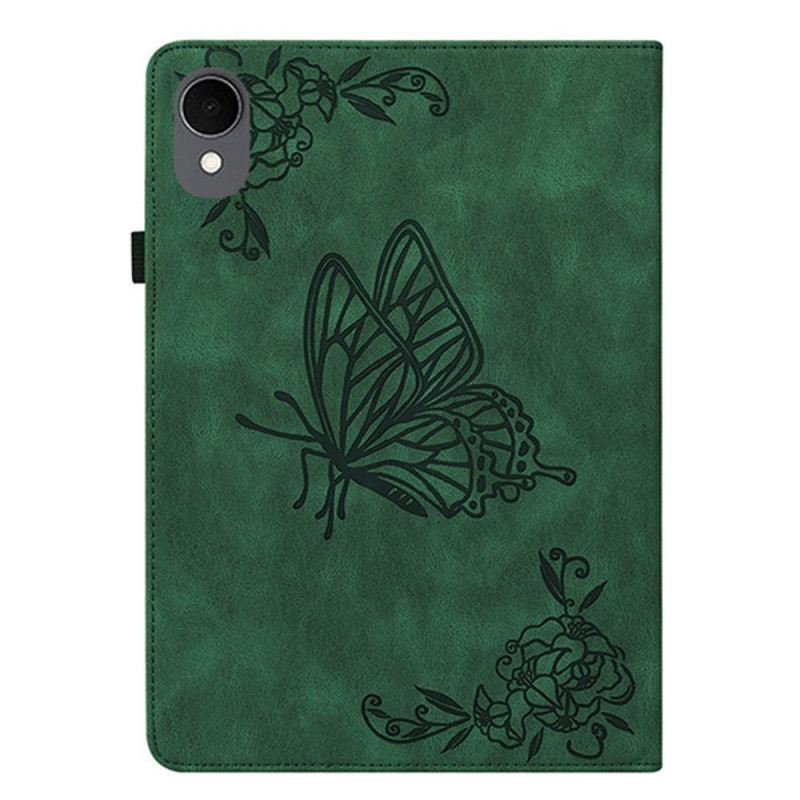 Case Samsung Galaxy Tab S11 Schmetterling In Wildlederoptik