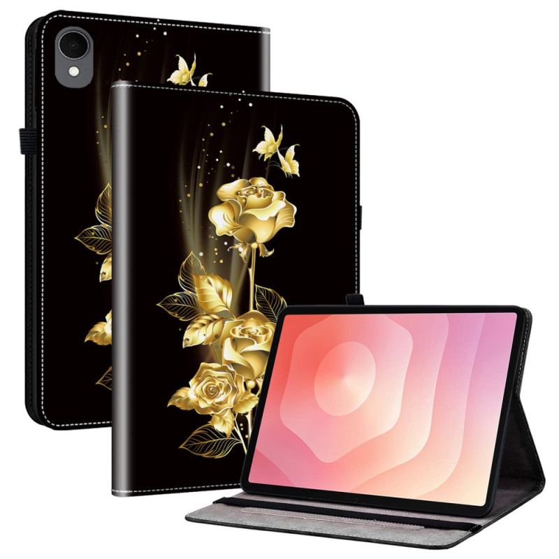 Case Samsung Galaxy Tab S11 Schmetterlinge Und Goldene Rosen