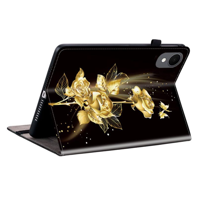 Case Samsung Galaxy Tab S11 Schmetterlinge Und Goldene Rosen
