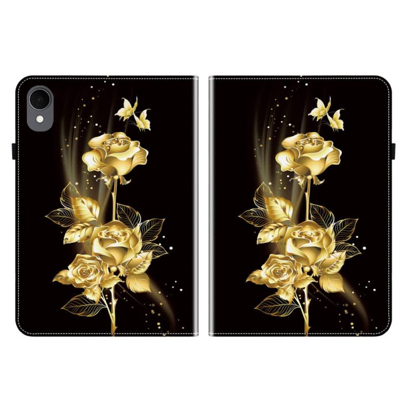 Case Samsung Galaxy Tab S11 Schmetterlinge Und Goldene Rosen