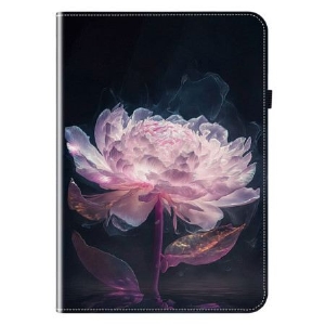 Flip Case Samsung Galaxy Tab S11 Handyhülle Lila Pfingstrose