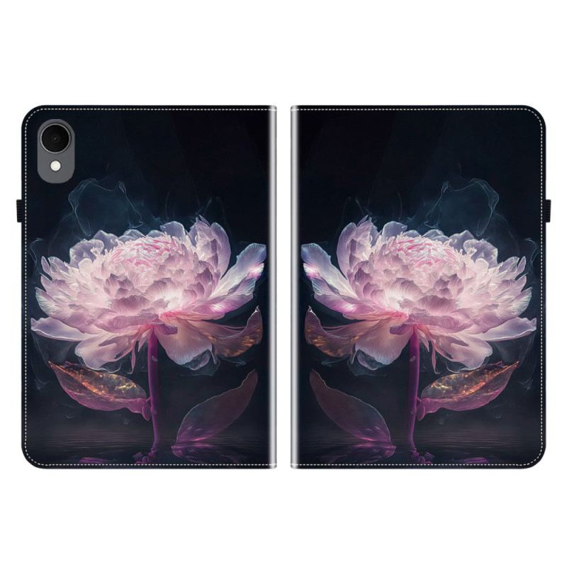 Flip Case Samsung Galaxy Tab S11 Handyhülle Lila Pfingstrose