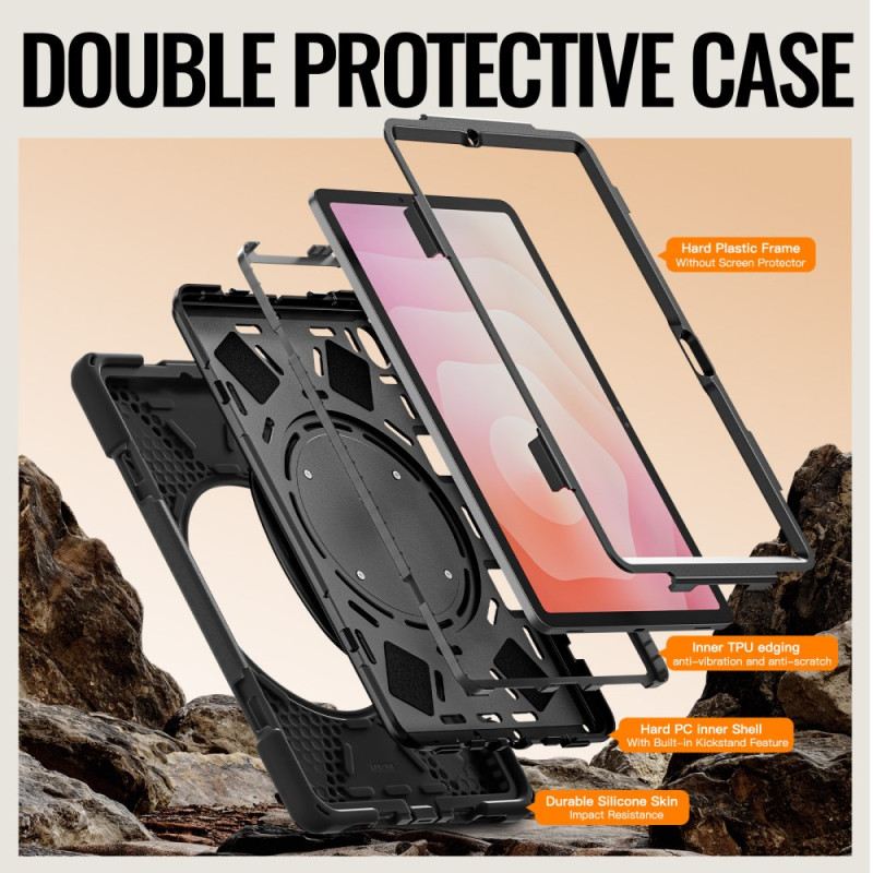 Hülle Samsung Galaxy Tab S11 Handyhülle Dreifacher Schutz Mit Ringhalter