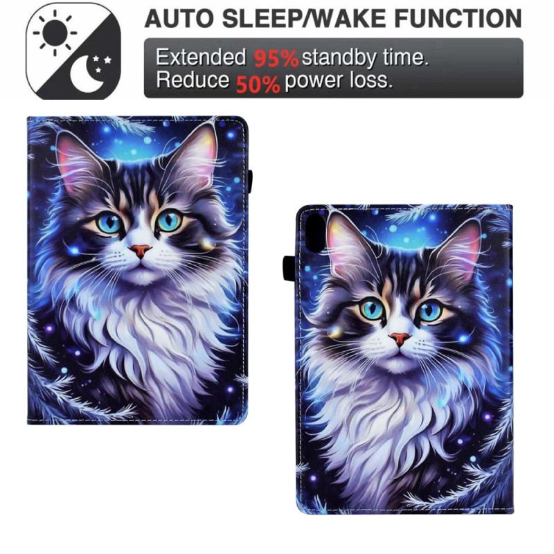 Lederhüllen Für Samsung Galaxy Tab S11 Winterkatze