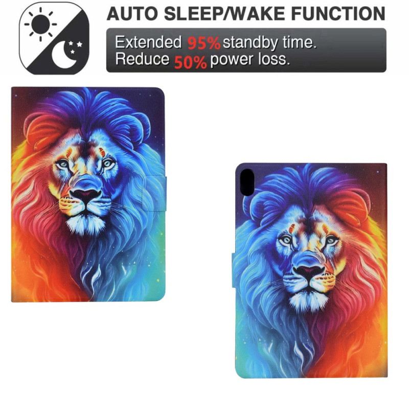 Lederhüllen Samsung Galaxy Tab S11 Bunter Löwe