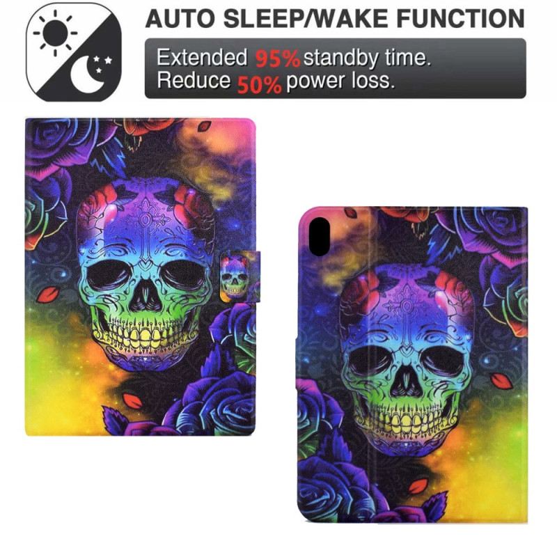 Lederhüllen Samsung Galaxy Tab S11 Bunter Totenkopf