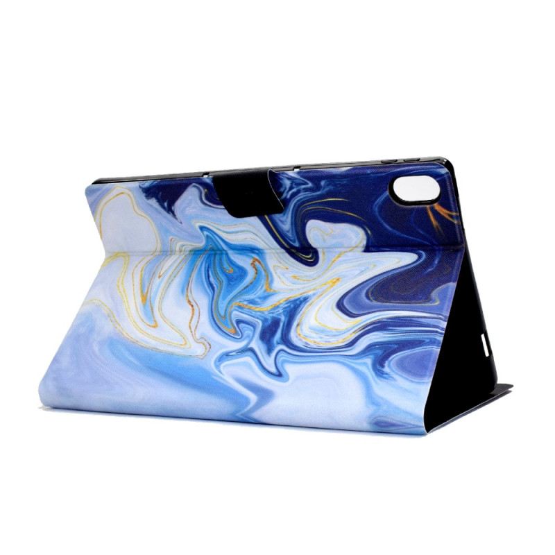 Lederhüllen Samsung Galaxy Tab S11 Handyhülle Blauer Marmor